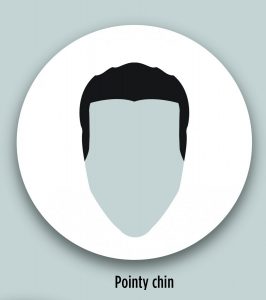 silhouette of face with pointy chin