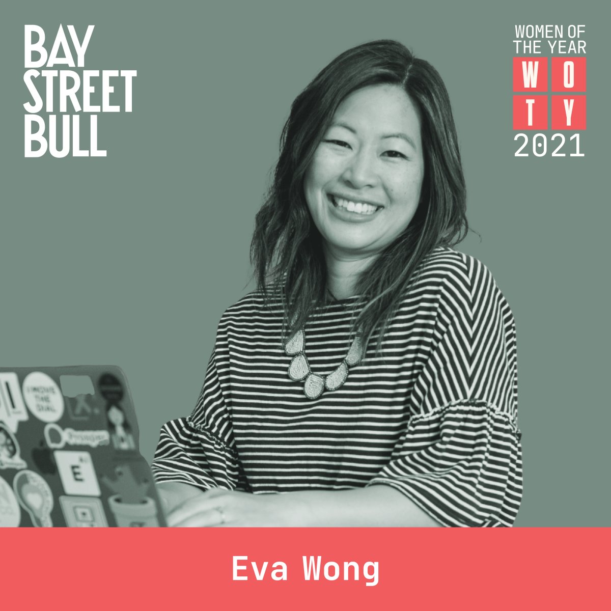 Eva Wong sitting at computer