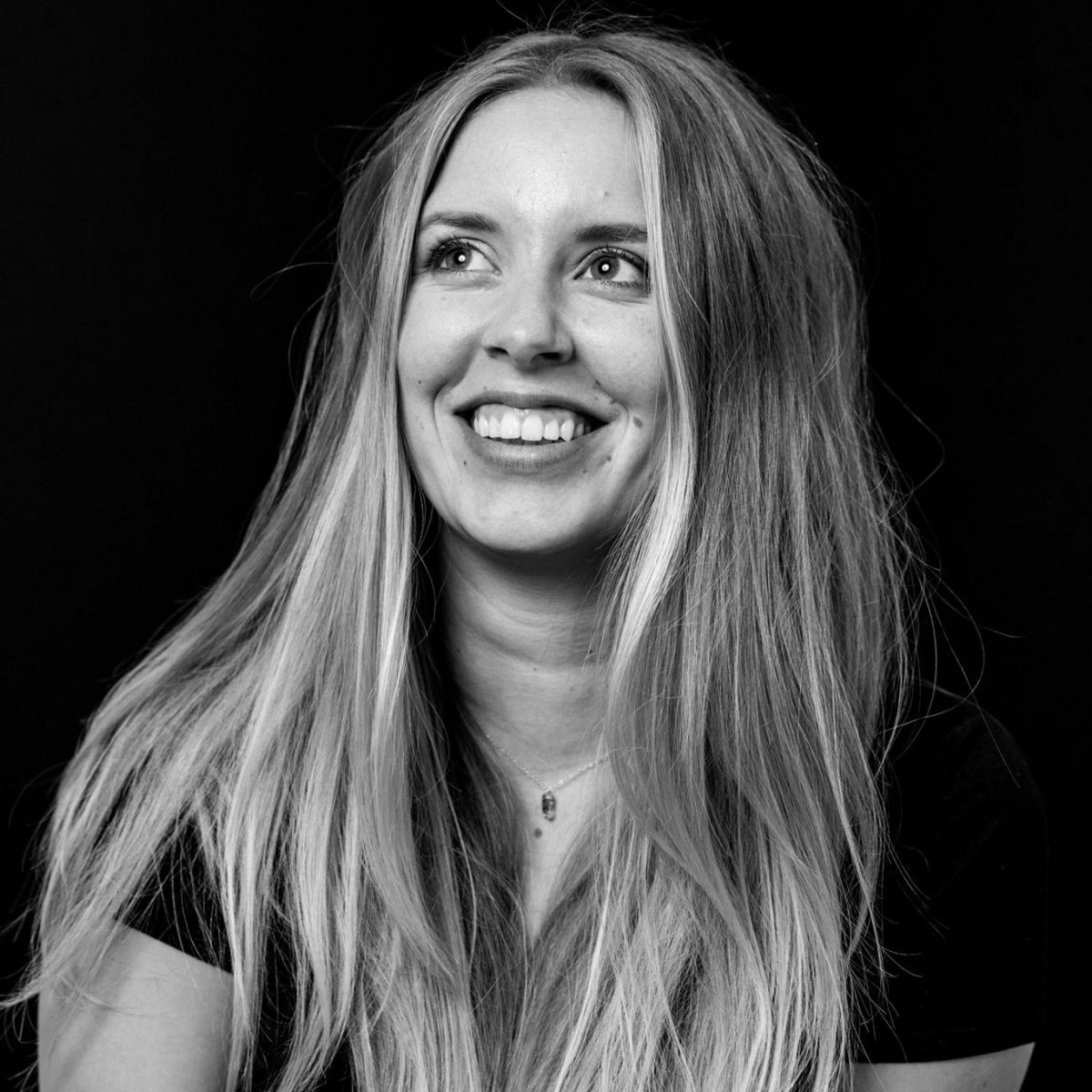 black and white photo of Lucy Cullen