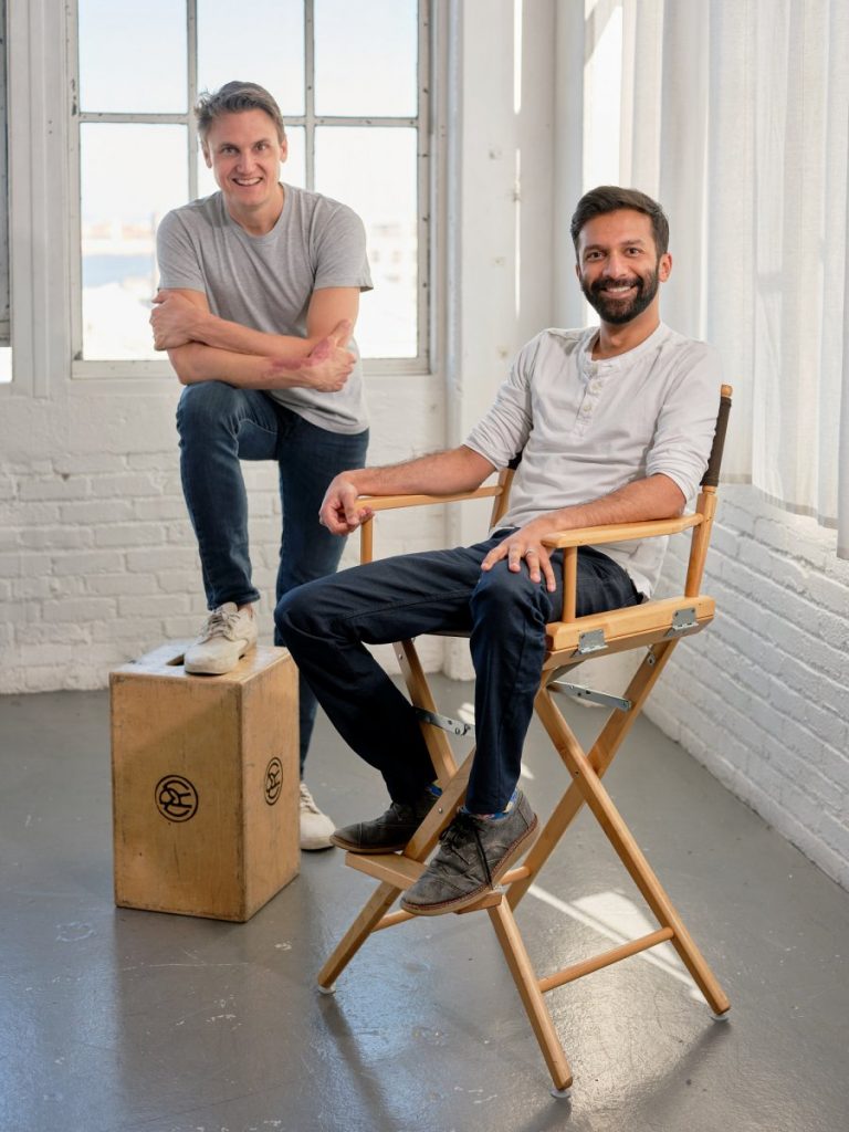 Clubhouse founders Rohan Seth and Paul Davison in studio