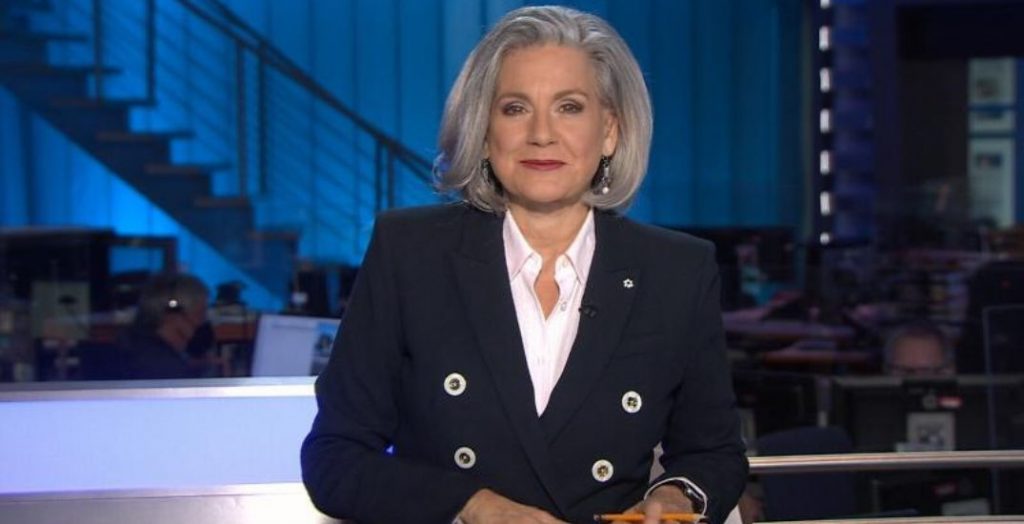 Lisa LaFlamme sits at the CTV News desk